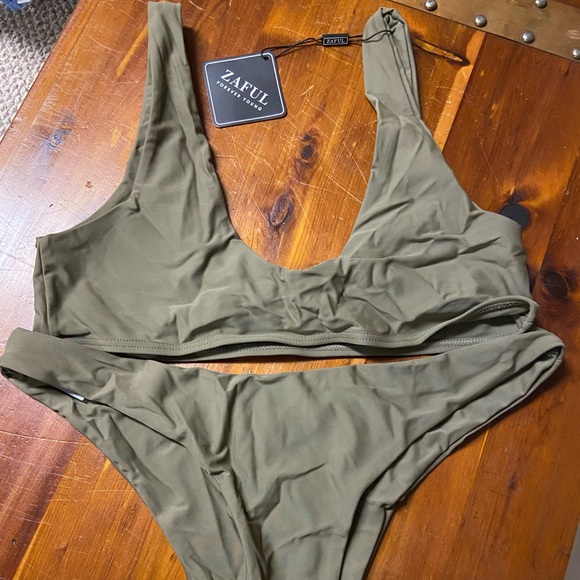 Zaful Other - Zaful olive bikini